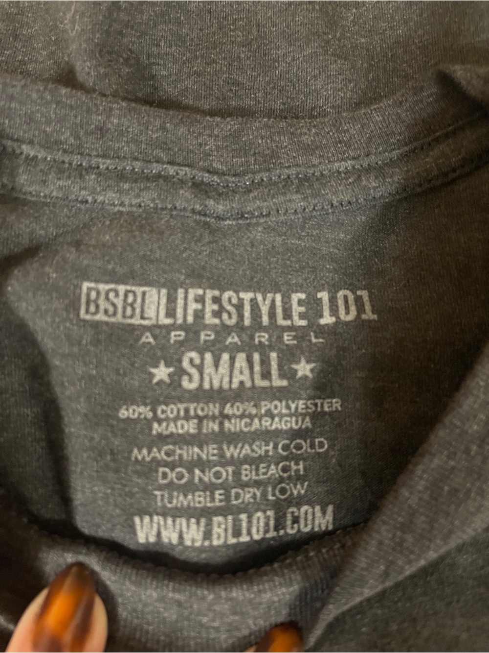 Baseball Lifestyle 101 BL101 Bag Chasing Adult Small Graphic Tee - Picture 4 of 4
